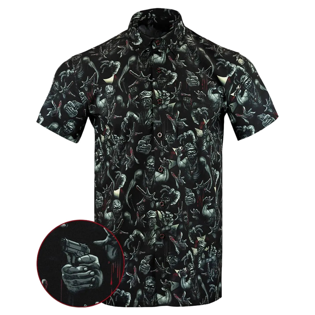 Outbreak Button Down Shirt Tactical Hawaiian Shirt Gifts For Brother In Law -WearandDecor
