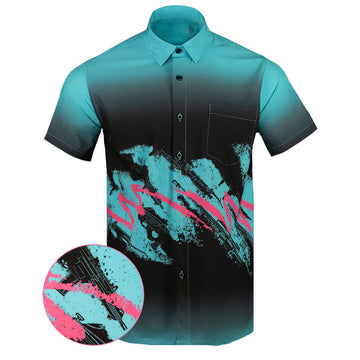 Jazz Black Button Down Shirt Tactical Hawaiian Shirt Gifts For Gun Lovers -WearandDecor