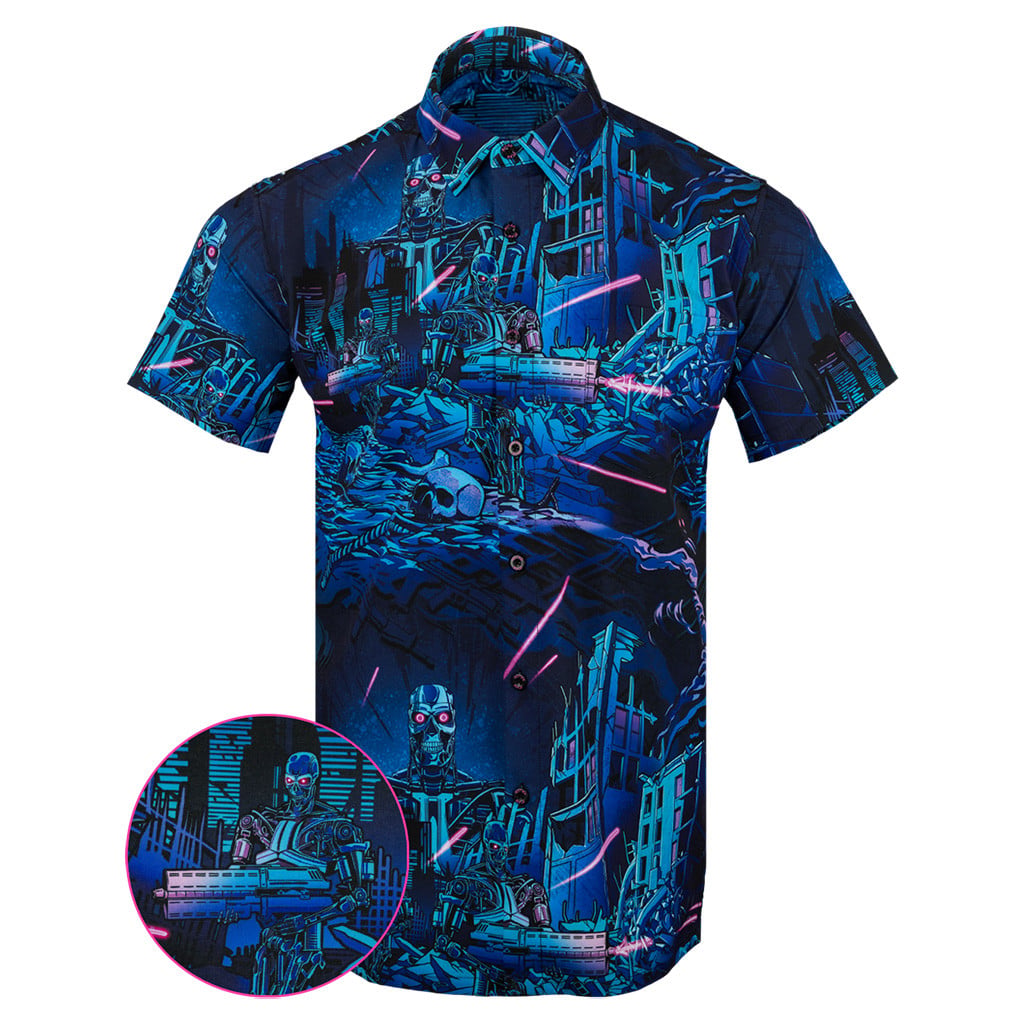 Judgement Day Button Down Shirt Tactical Hawaiian Shirt Presents For Boyfriend -WearandDecor