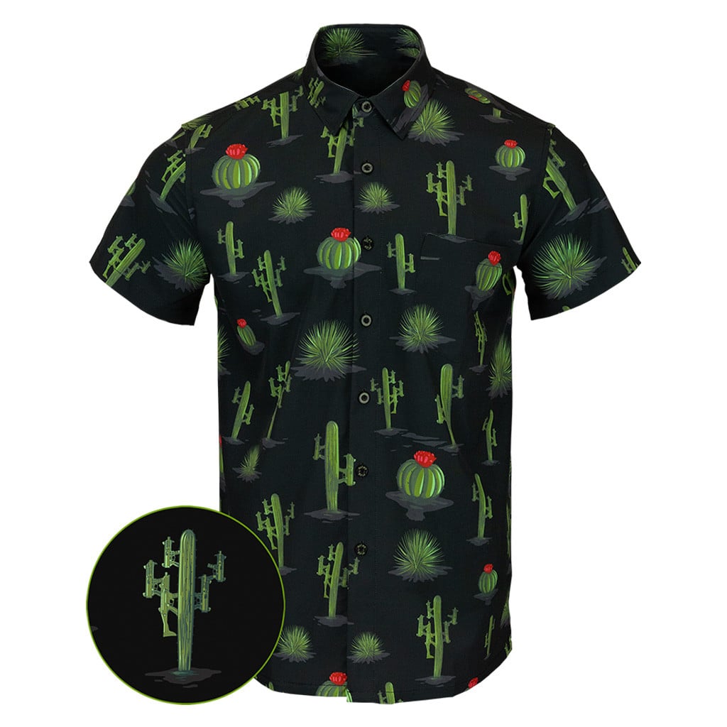 Homeland Black Button Down Shirt Tactical Shirt Hawaii Style Gift Ideas For Father -WearandDecor