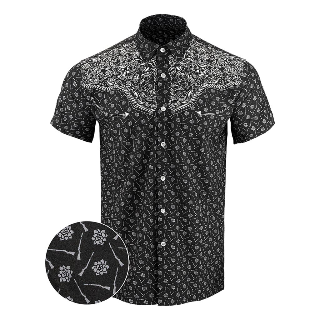 Old Silence Button Down Shirt Hawaiian Tactical Button Down Gifts Ideas For Gun Lovers -WearandDecor