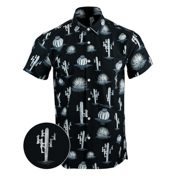 Homeland Black White Button Down Shirt Tactical Shirt Hawaii Style Gift Ideas For Him -WearandDecor