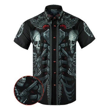 Respeto Button Down Shirt Concealed Carry Hawaiian Shirt Cool Gifts For Gun Lovers -WearandDecor