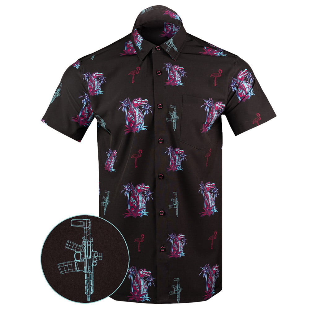 Gator Boi Button Down Shirt Gun Print Hawaiian Shirt Good Christmas Gifts For Men -WearandDecor