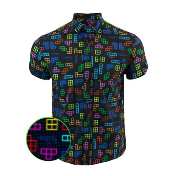 Arcade Series 3 Button Down Shirt Gun Print Hawaiian Shirt Christmas Presents For Boyfriend -WearandDecor