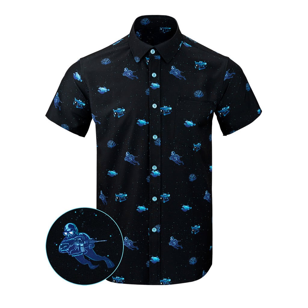 Abyss Button Down Shirt Tactical Hawaiian Shirt Christmas Gifts For Boyfriend -WearandDecor