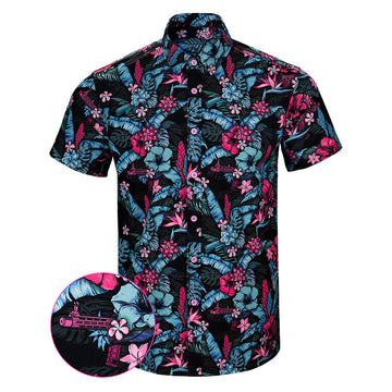 Island Time Button Down Shirt Tactical Aloha Print Shirt Birthday Gift For Father -WearandDecor