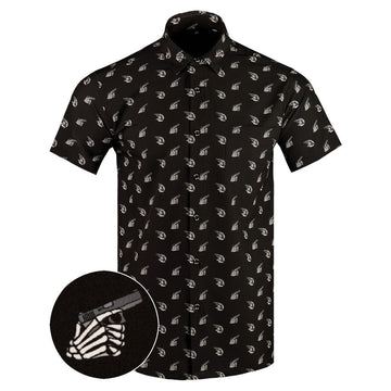 Blickie Bones Button Down Shirt Tactical Shirt Hawaii Style Presents For Friends -WearandDecor