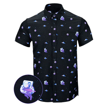 Intergalactic Button Down Shirt Tactical Hawaiian Shirt Best Birthday Gift For Husband -WearandDecor
