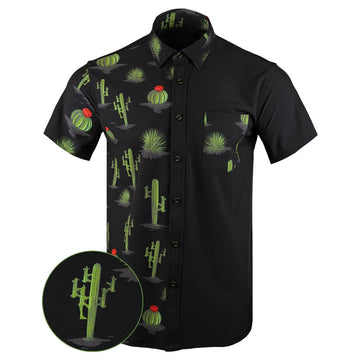 Homeland Split Black Button Down Shirt Tactical Aloha Shirt Best Gifts For Brother -WearandDecor
