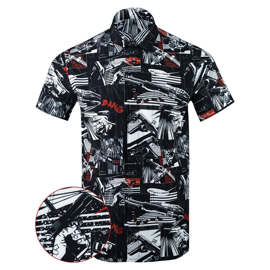 Mad City Button Down Shirt Gun Hawaiian Shirt Best Gifts For Gun Lovers -WearandDecor