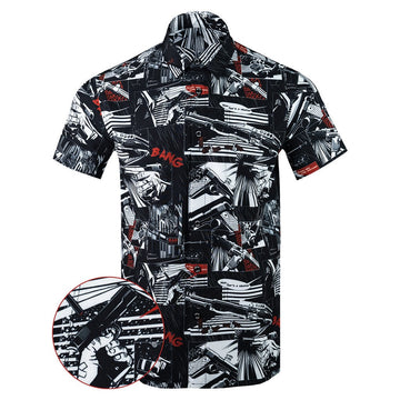 Mad City Button Down Shirt Gun Hawaiian Shirt Best Gifts For Gun Lovers -WearandDecor