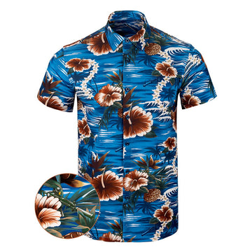Fiji Button Down Shirt Tactical Tropical Print Shirt Christmas Ideas For Boyfriend -WearandDecor