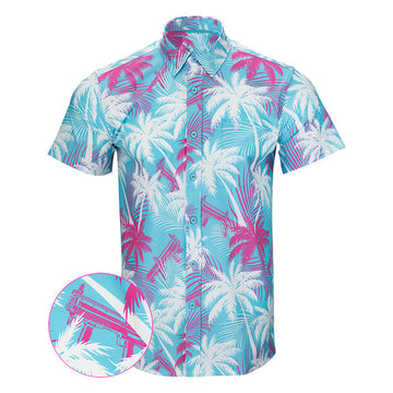 High Crown Blue Button Down Shirt Tactical Aloha Shirt Great Christmas Gifts For Men -WearandDecor