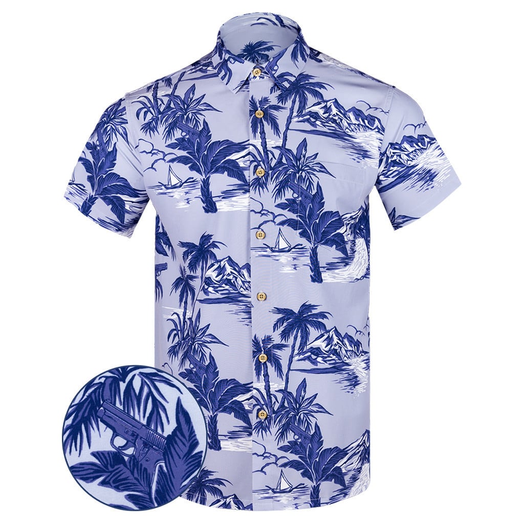 Out Of Time Button Down Shirt Hawaiian Tactical Tropical Print Shirt Gifts For Dudes -WearandDecor