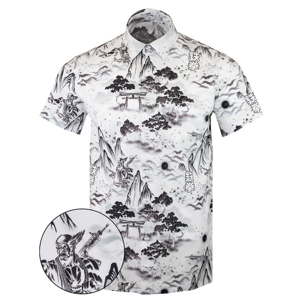 Rekken Button Down Shirt Tactical Aloha Print Shirt Cool Gifts For Father -WearandDecor