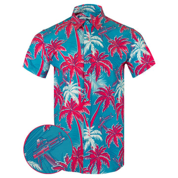 High Crown V2 Miami Button Down Shirt Tactical Aloha Shirt Gifts For Dudes -WearandDecor