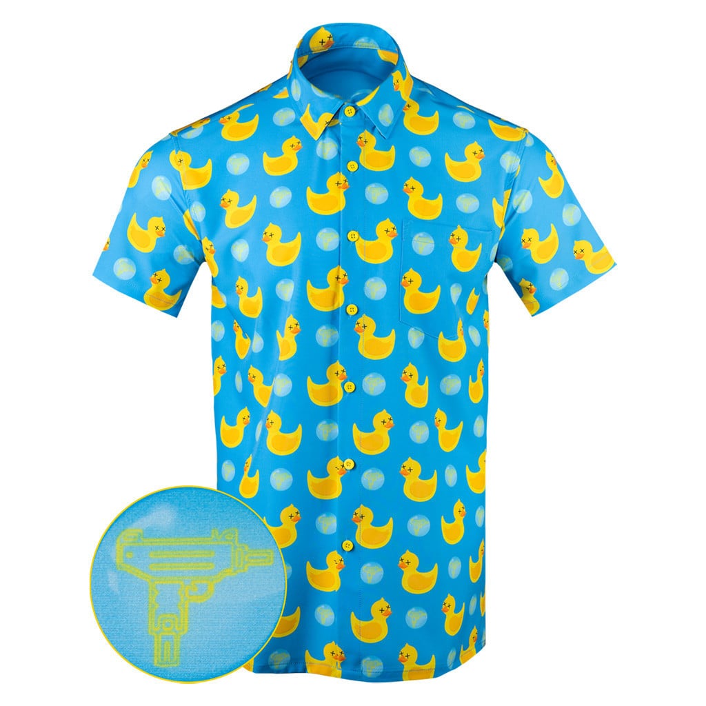 Killer Duck Button Down Shirt Tactical Hawaiian Shirt Gift Ideas For Boyfriend -WearandDecor
