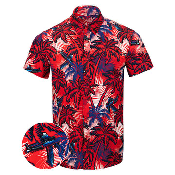 High Crown V2 Button Down Shirt Tactical Tropical Print Shirt Xmas Presents For Men -WearandDecor