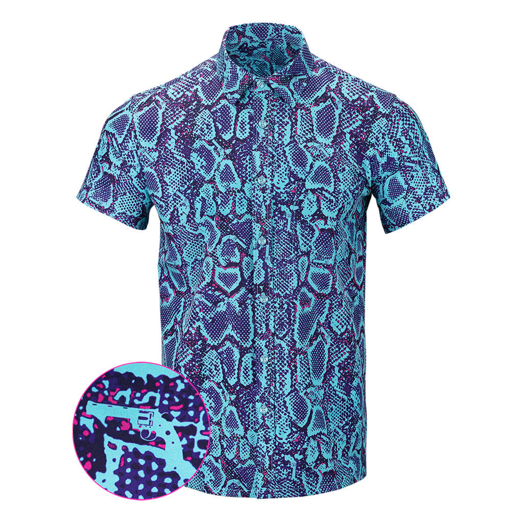 Python Button Down Shirt Gun Print Hawaiian Shirt Best Gifts For Father -WearandDecor