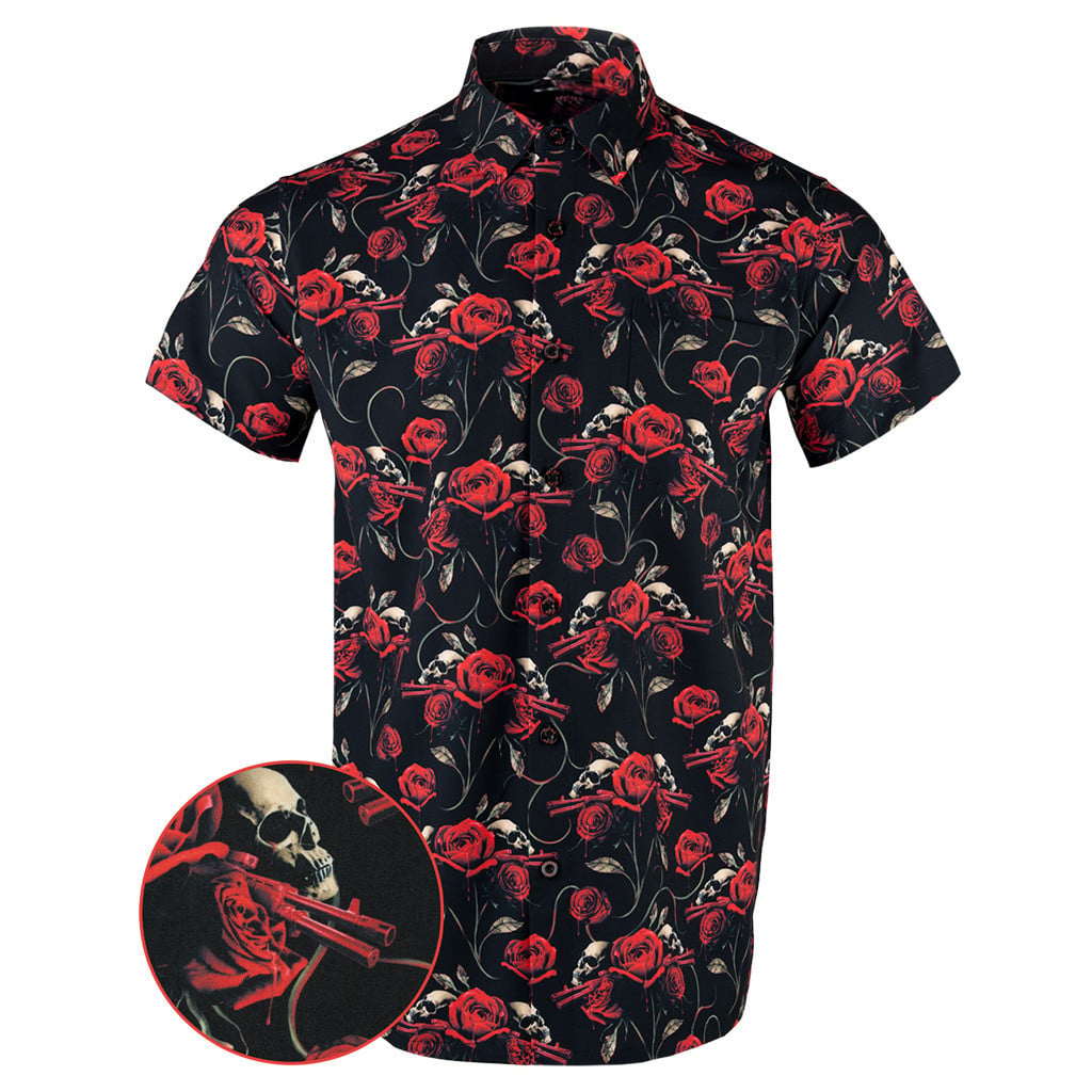 Sacrifice V2 Button Down Shirt Tactical Shirt Hawaii Style Pro Gun Apparel Gifts For Him -WearandDecor