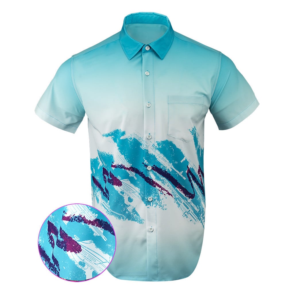 Jazz Button Down Shirt Gun Print Hawaiian Shirt Birthday Gift For Gun Lovers -WearandDecor