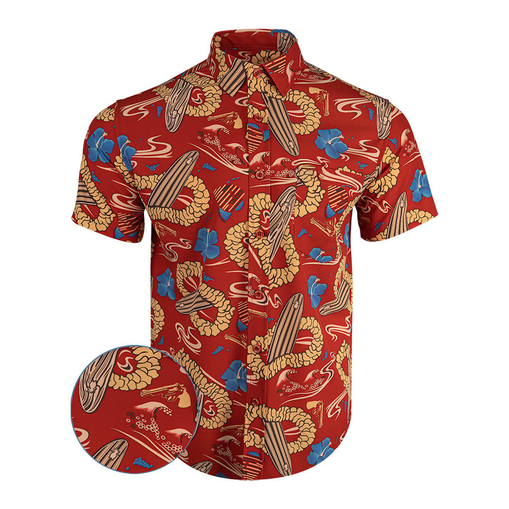 Fear And Loathing Dr Gonzo Button Down Shirt Tactical Hawaiian Shirt Gifts For Gun Lovers -WearandDecor