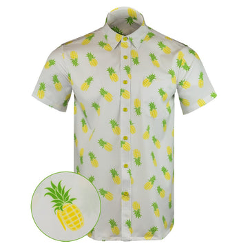 Pineapple Grenade Button Down Shirt Tactical Aloha Shirt Present For Dad -WearandDecor