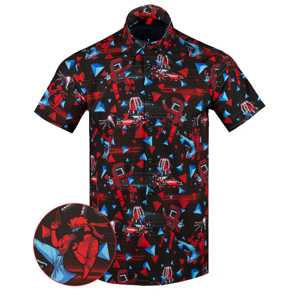 Retro Fury Button Down Shirt Outdoor Hawaiian Tactical Shirt Gift Ideas For Dad -WearandDecor