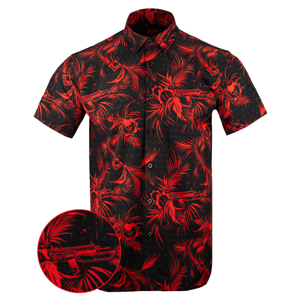 The Cog Button Down Shirt Outdoor Hawaiian Tactical Shirt Gifts For Gun Lovers -WearandDecor