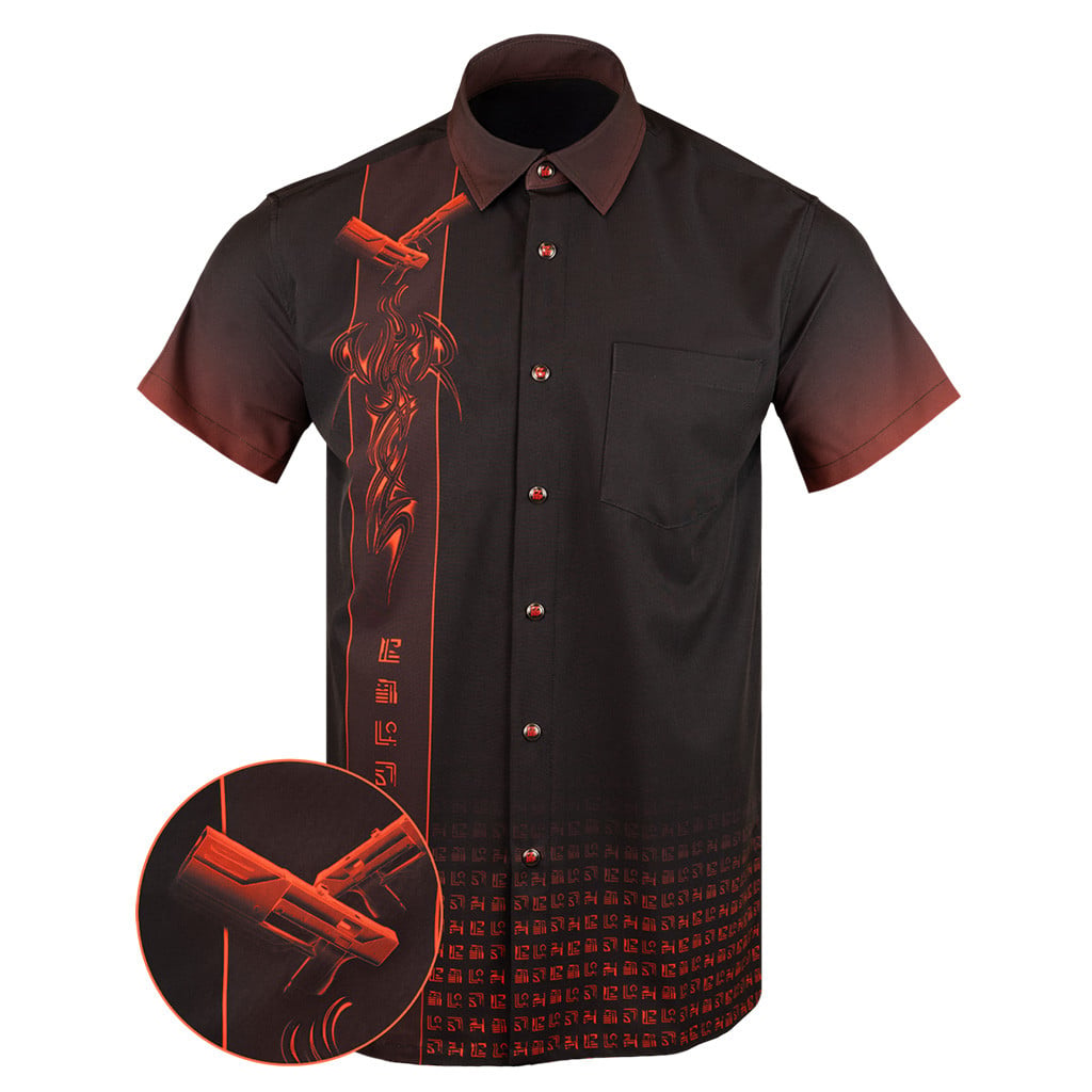 The Day Walker Button Down Shirt Gun Print Hawaiian Shirt Gifts For Father -WearandDecor