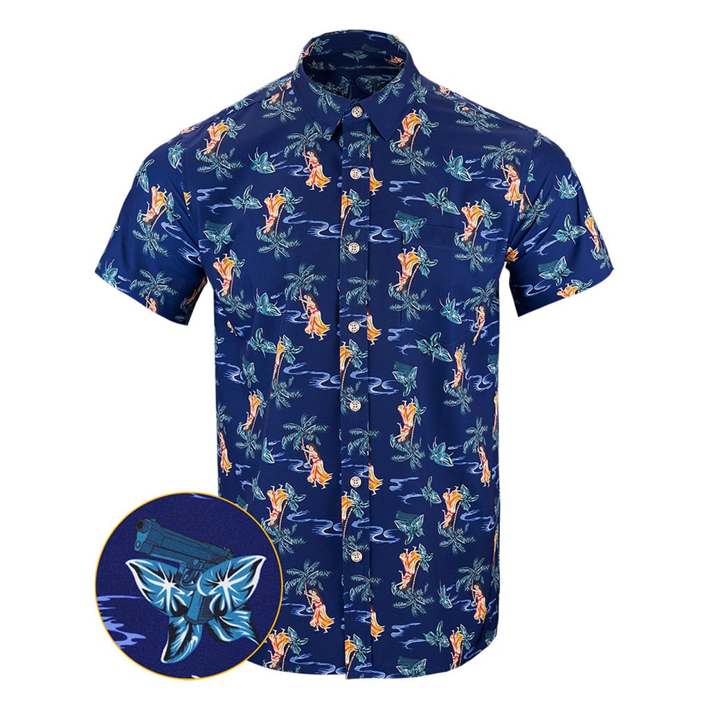 Ventura V3 Button Down Shirt Pro Gun Outdoor Hawaiian Tactical Shirt Gifts For Father -WearandDecor