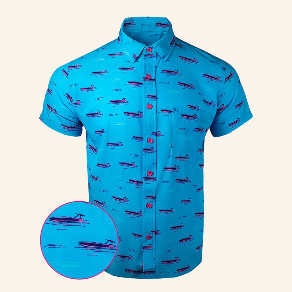 Smuggler Button Down Shirt Gun Print Hawaiian Shirt Gift Ideas For Husband -WearandDecor