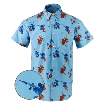 The Apple Pie Button Down Shirt Tactical Tropical Print Shirt Best Birthday Gift For Dad -WearandDecor