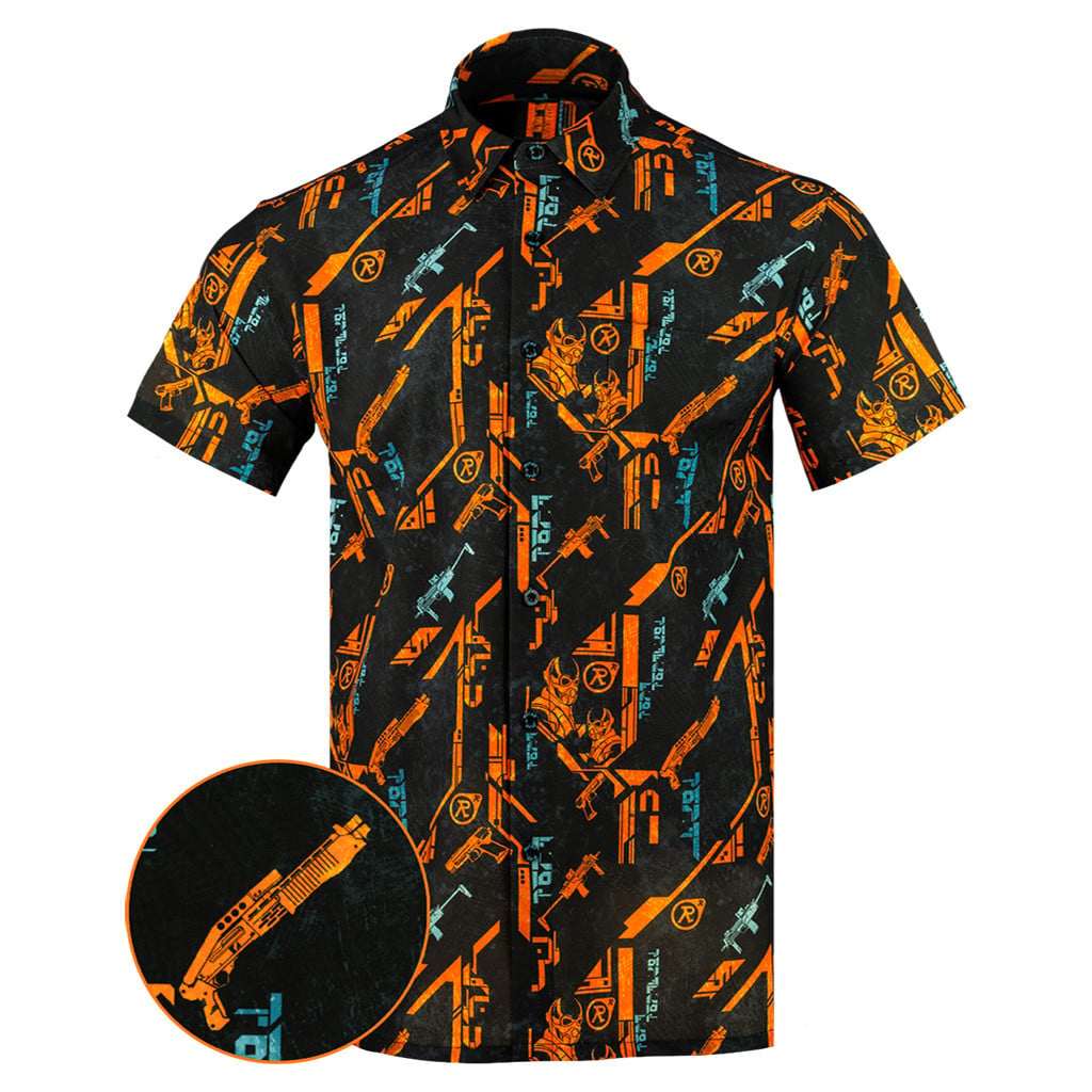 The Resistance Button Down Shirt Gun Print Hawaiian Shirt Gun Lovers Gifts For Father -WearandDecor