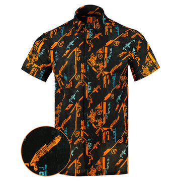 The Resistance Button Down Shirt Gun Print Hawaiian Shirt Gun Lovers Gifts For Father -WearandDecor