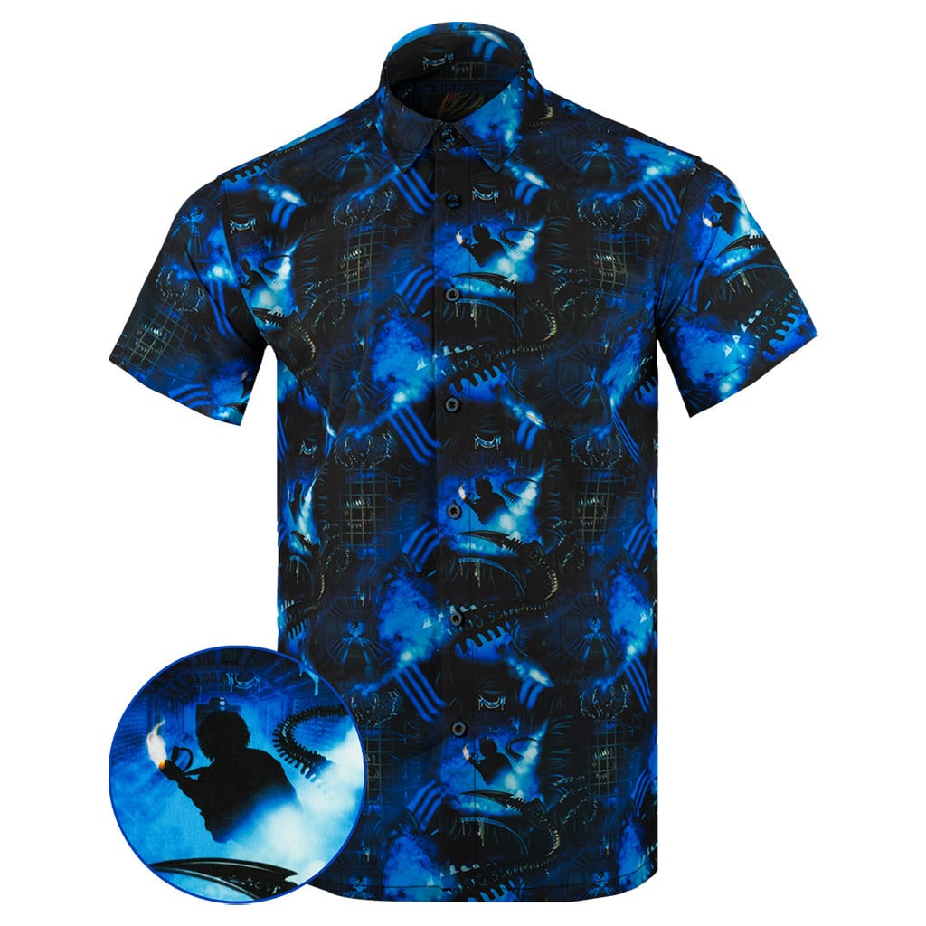 The Ripley Button Down Shirt Tactical Aloha Print Shirt Gift Ideas For Father -WearandDecor
