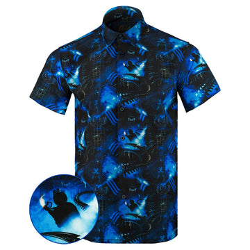 The Ripley Button Down Shirt Tactical Aloha Print Shirt Gift Ideas For Father -WearandDecor