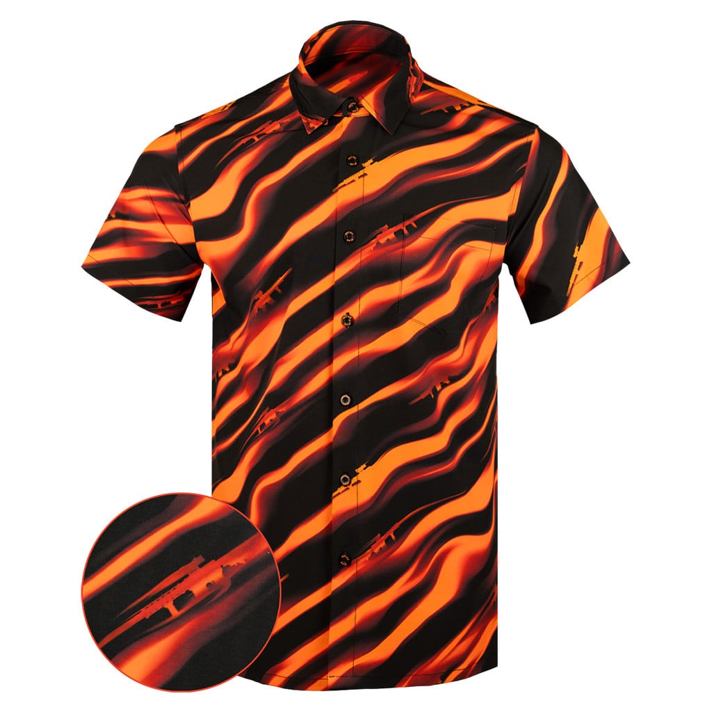 The Groovy Button Down Shirt Tactical Hawaiian Shirt Gun Lovers Gift Ideas For Dad -WearandDecor