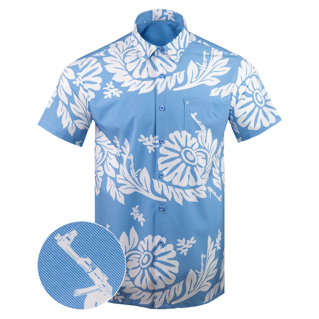 War Dogs David Button Down Shirt Gun Print Hawaiian Shirt Gifts For Father In Law -WearandDecor