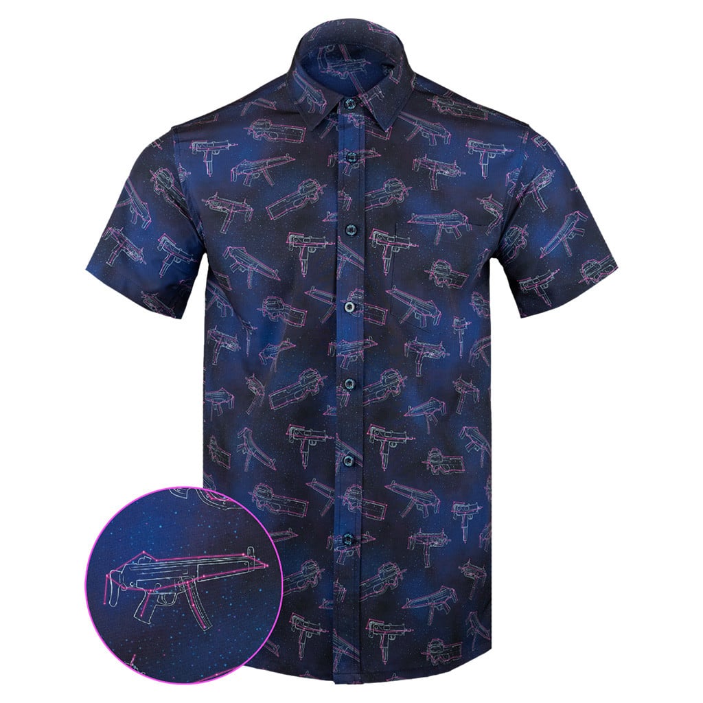 Zodiac Button Down Shirt Tactical Hawaiian Shirt Pro Gun Rights Merch Gifts For Husband -WearandDecor