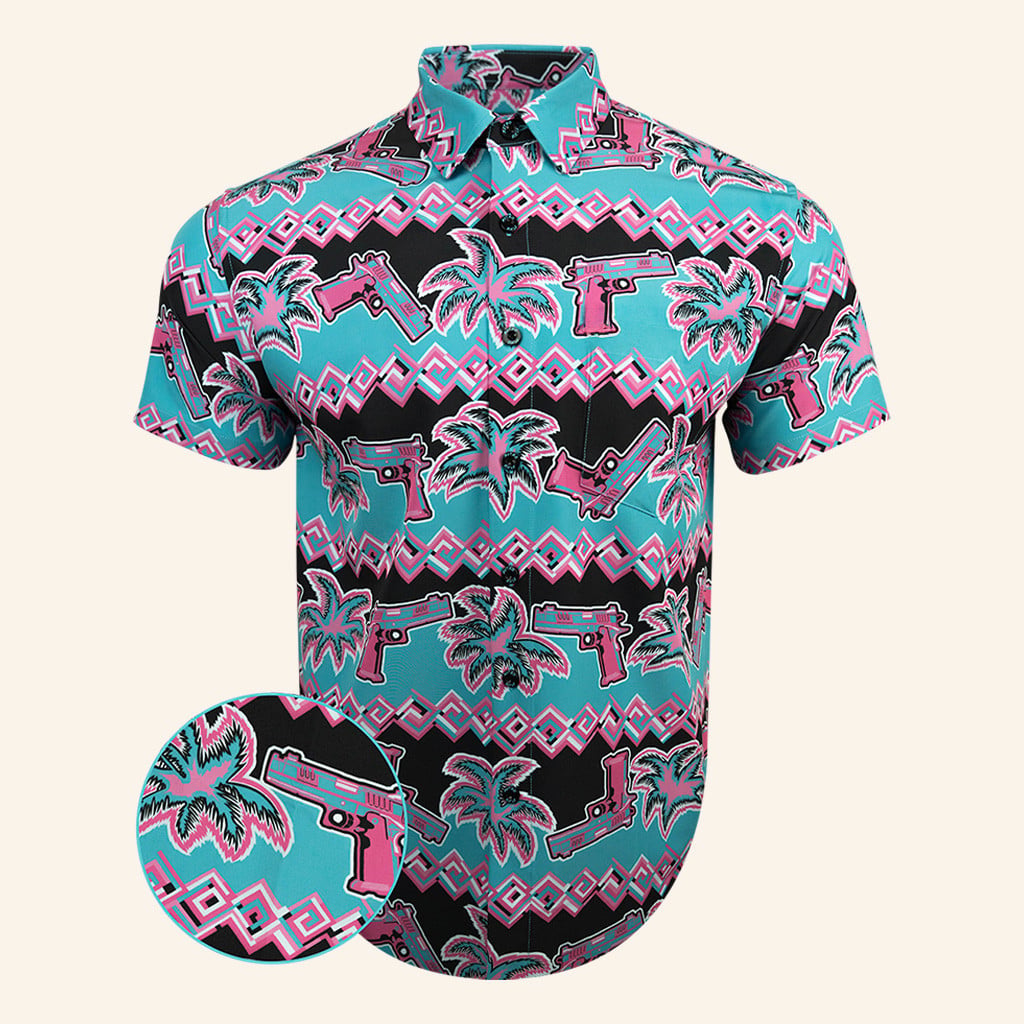 Sizzling Citrus Button Down Shirt Tactical Aloha Shirt Christmas Gifts For Brother -WearandDecor