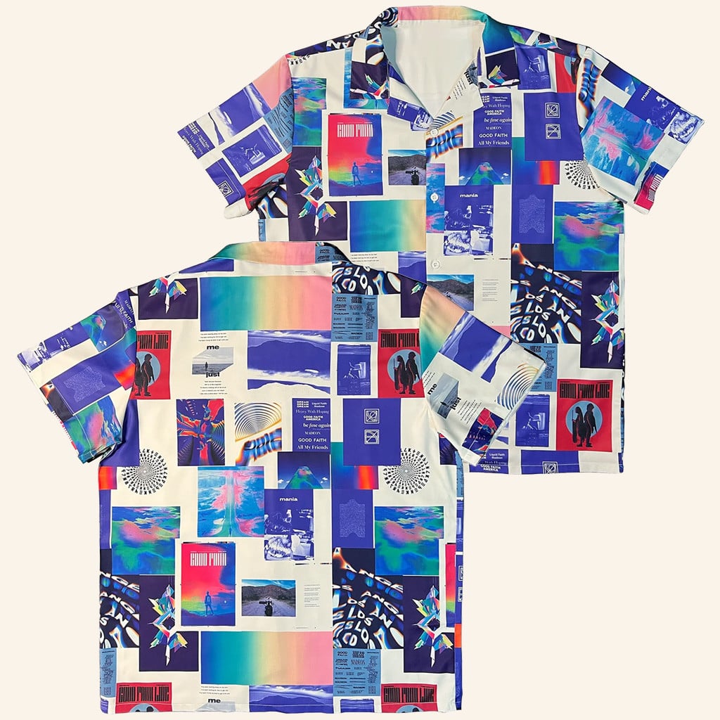 Madeon Merch Color Mural Button Up Shirt Christmas Gifts For Him -WearandDecor