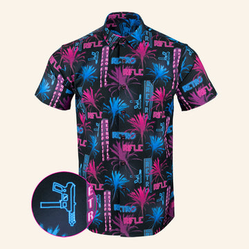 South Beach Button Down Shirt Hawaiian Tactical Button Down Gifts For Father -WearandDecor