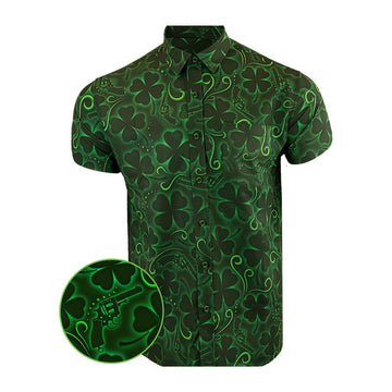 The Irish Button Down Shirt Gun Print Hawaiian Shirt Gifts For Irish Gun Lovers -WearandDecor