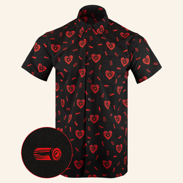 Shattered Black Button Down Shirt Hawaiian Tactical Button Down Gifts For Father -WearandDecor