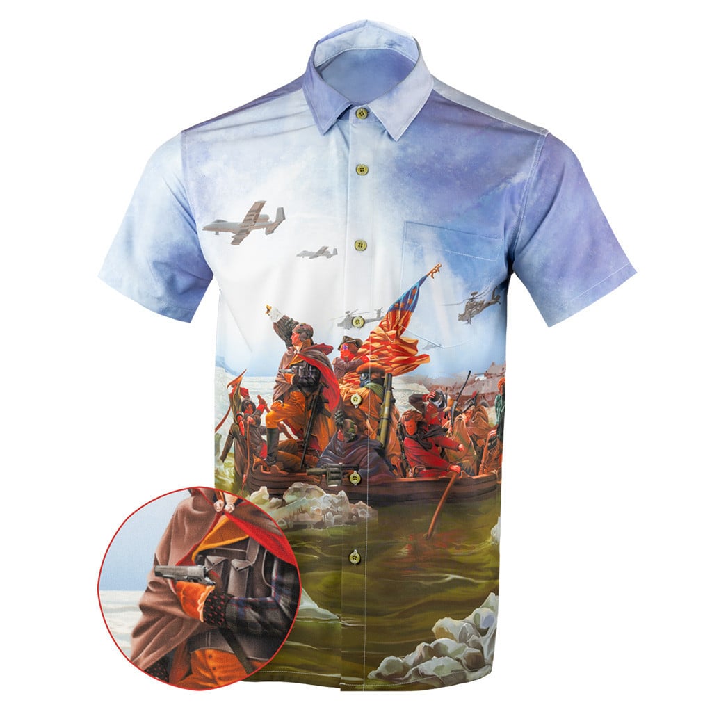 The Delaware Button Down Shirt Tactical Hawaiian Shirt Presents For Boyfriend -WearandDecor