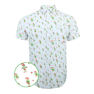 White Elephant Button Down Shirt Tactical Hawaiian Shirt Christmas Presents For Him -WearandDecor