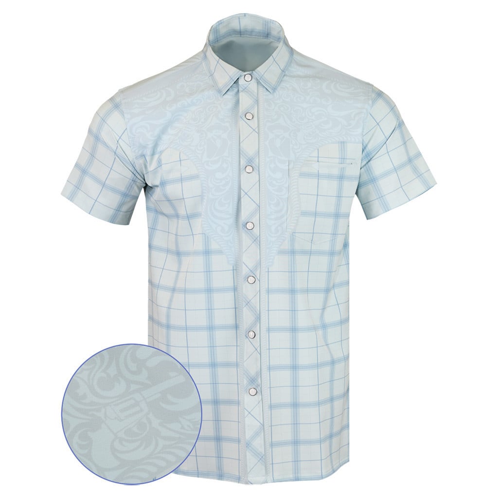 The Outlaw Button Down Shirt Gun Print Hawaiian Shirt Christmas Gifts For Boyfriend -WearandDecor