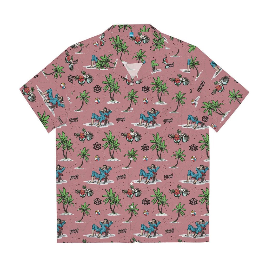 Bad Magic Merch Edmund's Escape Pink Hawaiian Shirt Gifts For Dudes -WearandDecor
